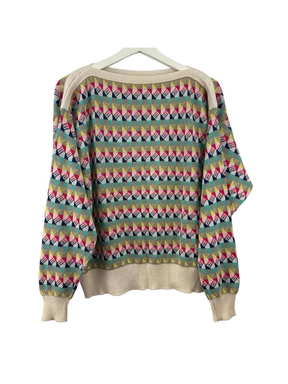 Lee Wright Collection Women’s Geometric Sweater Size L